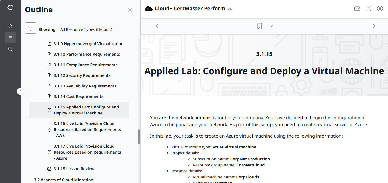 CertMaster Perform de CompTIA Cloud+ (CV0-004)