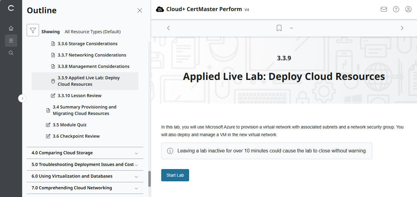CertMaster Perform de CompTIA Cloud+ (CV0-004)
