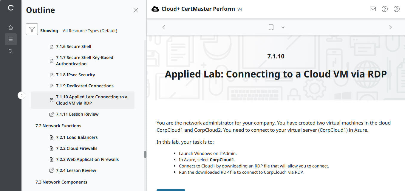 CertMaster Perform de CompTIA Cloud+ (CV0-004)