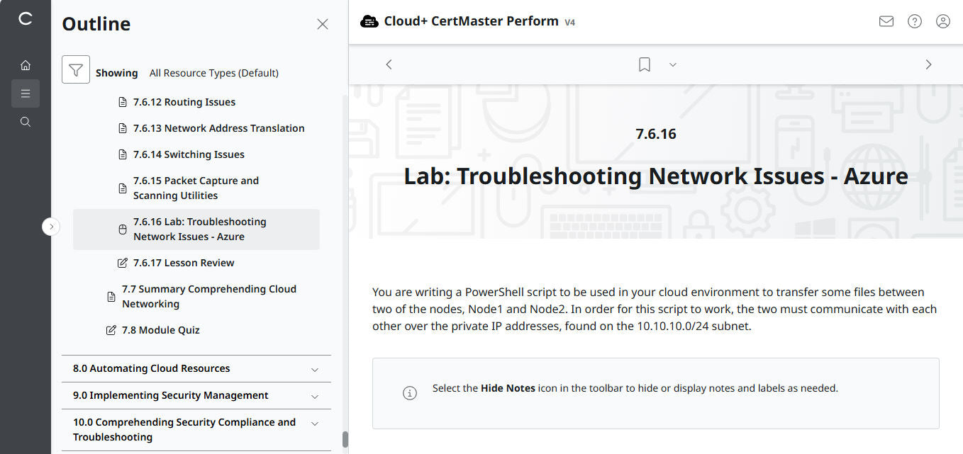 CertMaster Perform de CompTIA Cloud+ (CV0-004)