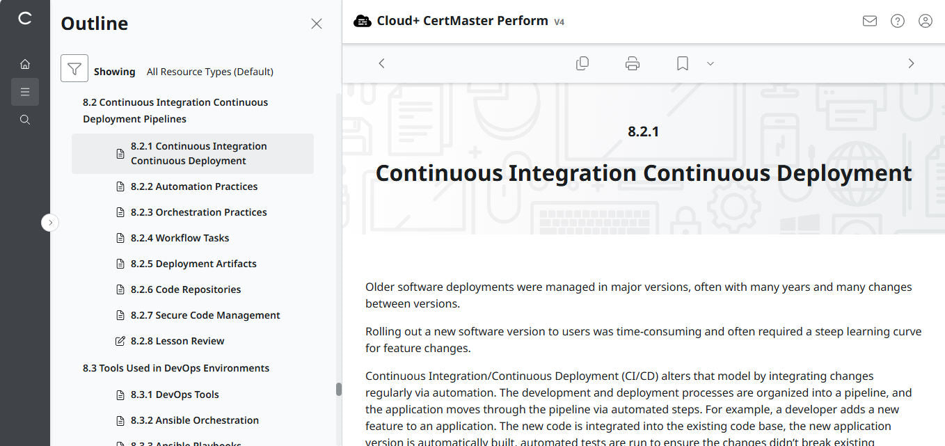 CertMaster Perform de CompTIA Cloud+ (CV0-004)