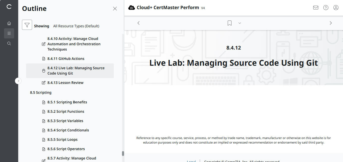 CertMaster Perform de CompTIA Cloud+ (CV0-004)