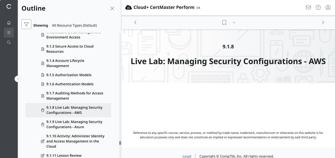 CertMaster Perform de CompTIA Cloud+ (CV0-004)