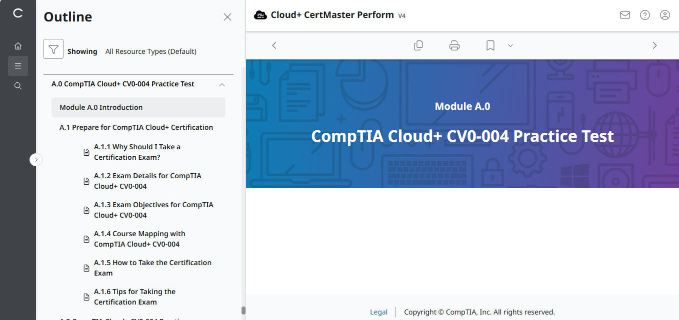 CertMaster Perform de CompTIA Cloud+ (CV0-004)