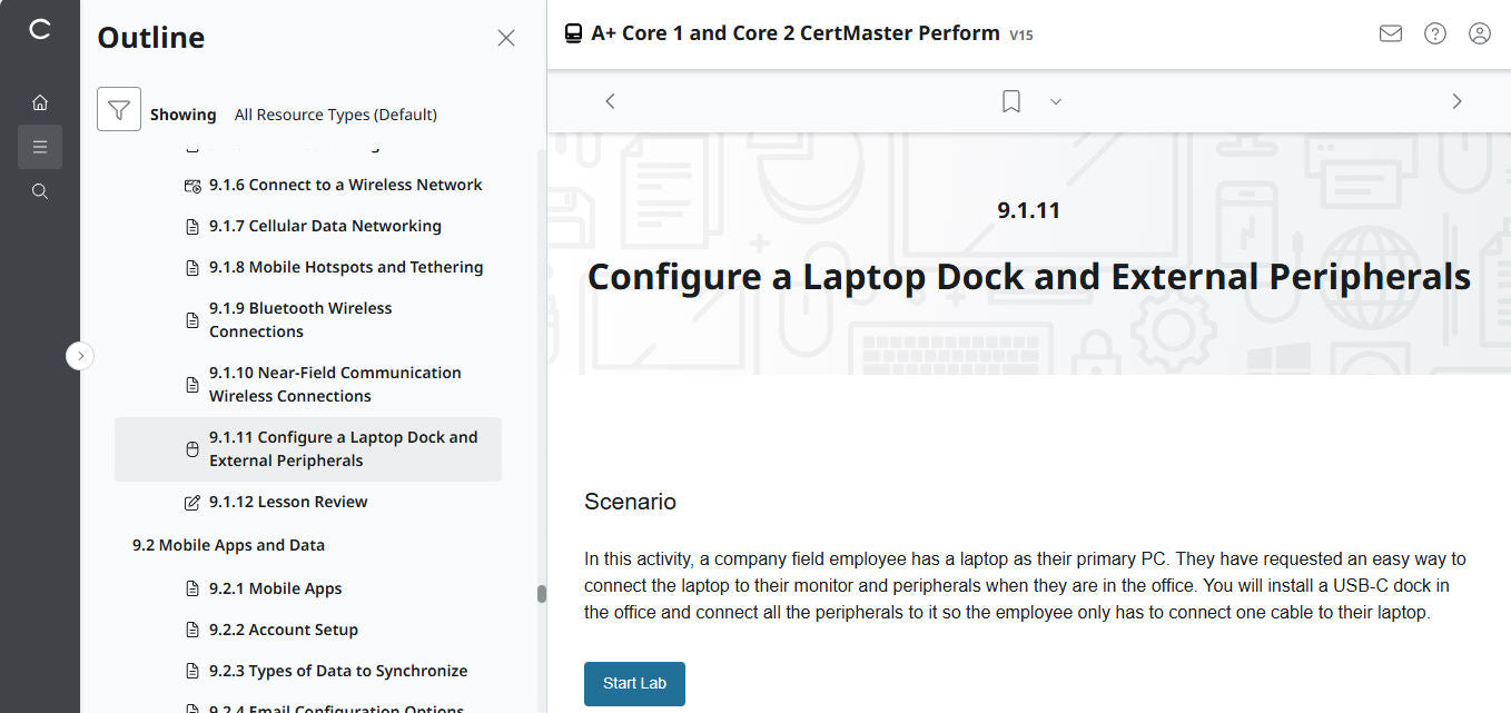 CompTIA A+ Core 1 & 2 CertMaster Perform  (V15)