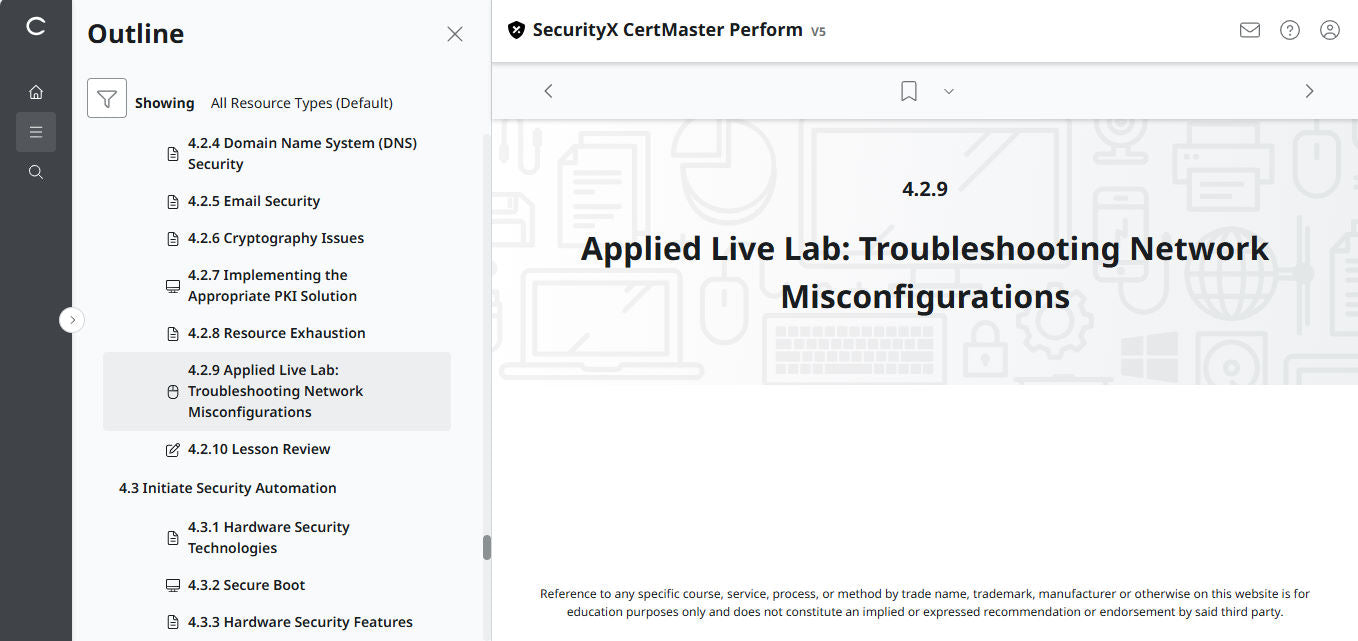 CompTIA CertMaster Perform – SecurityX CASP+ CAS-005 Individual License