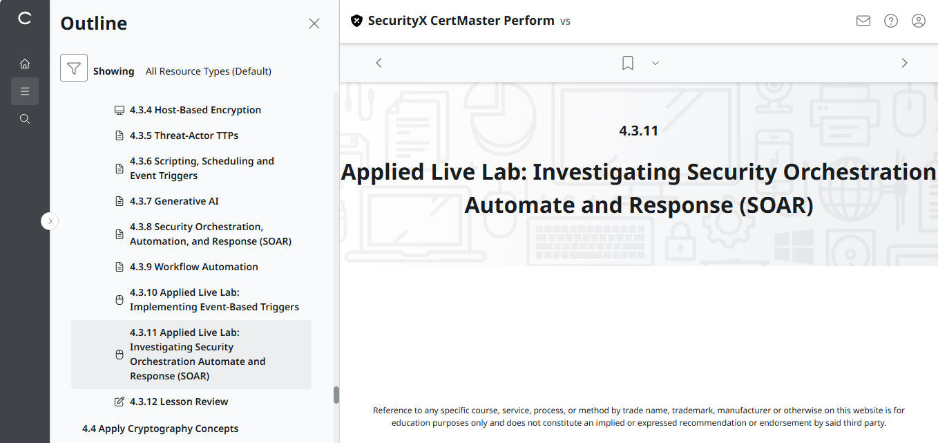 CompTIA CertMaster Perform – SecurityX CASP+ CAS-005 Individual License