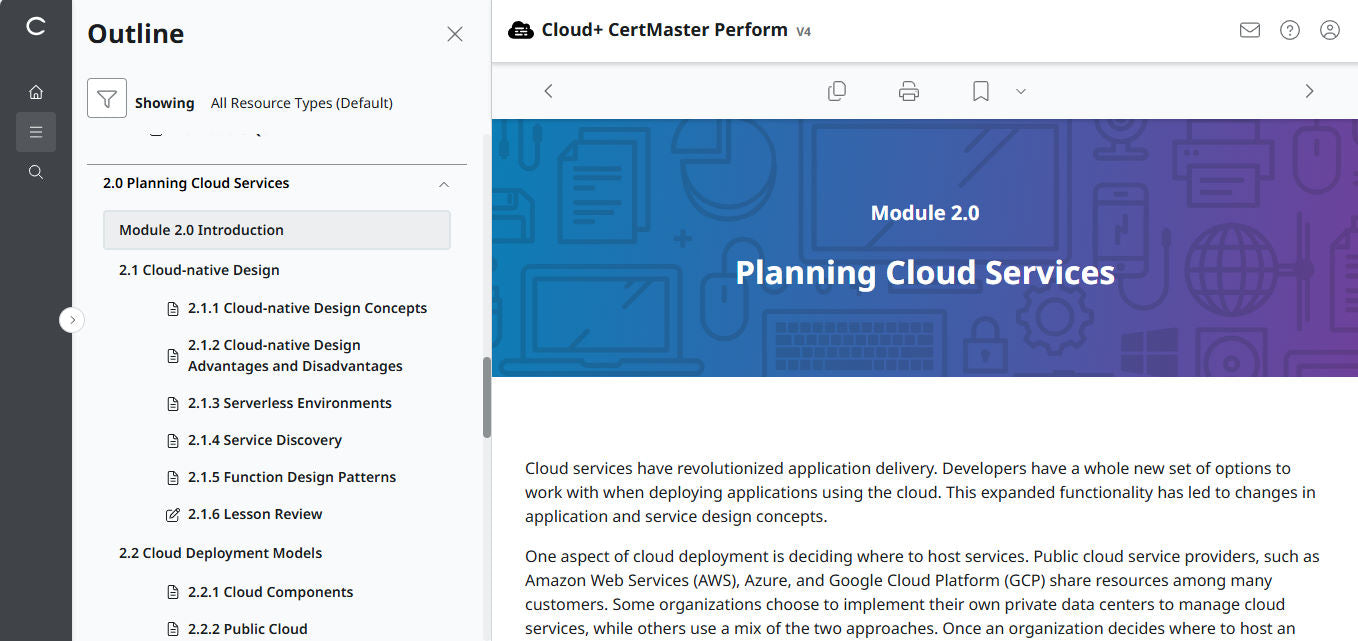 CertMaster Perform de CompTIA Cloud+ (CV0-004)