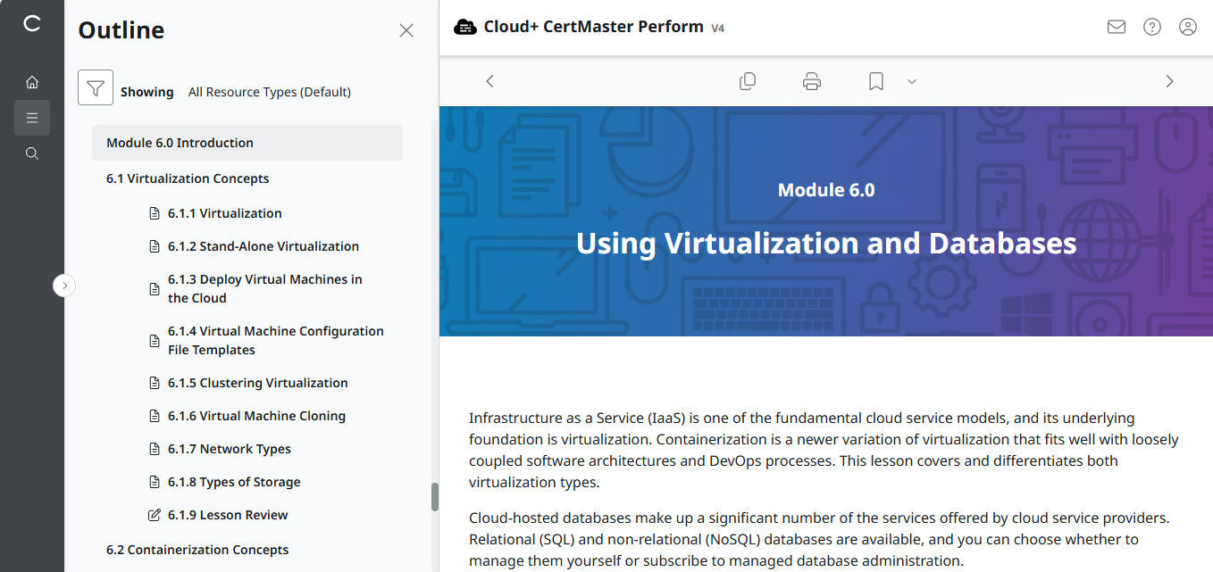 CertMaster Perform de CompTIA Cloud+ (CV0-004)