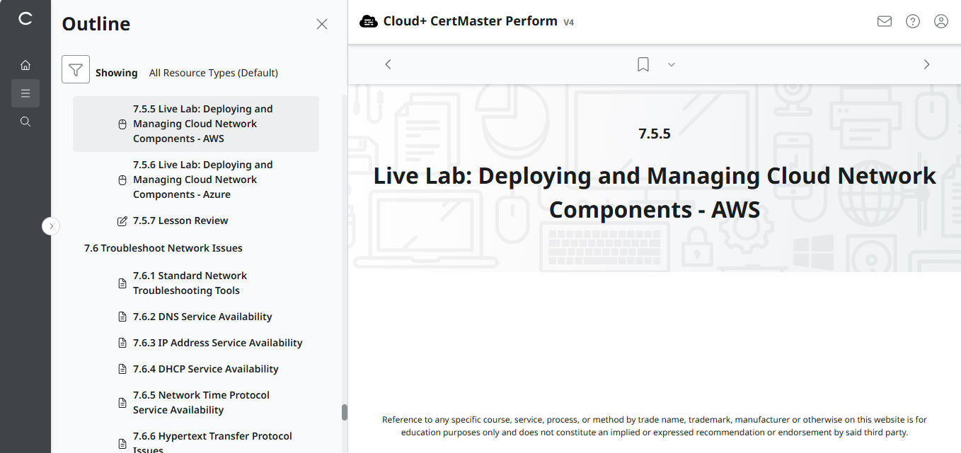 CertMaster Perform de CompTIA Cloud+ (CV0-004)