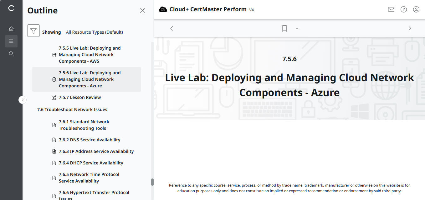 CertMaster Perform de CompTIA Cloud+ (CV0-004)
