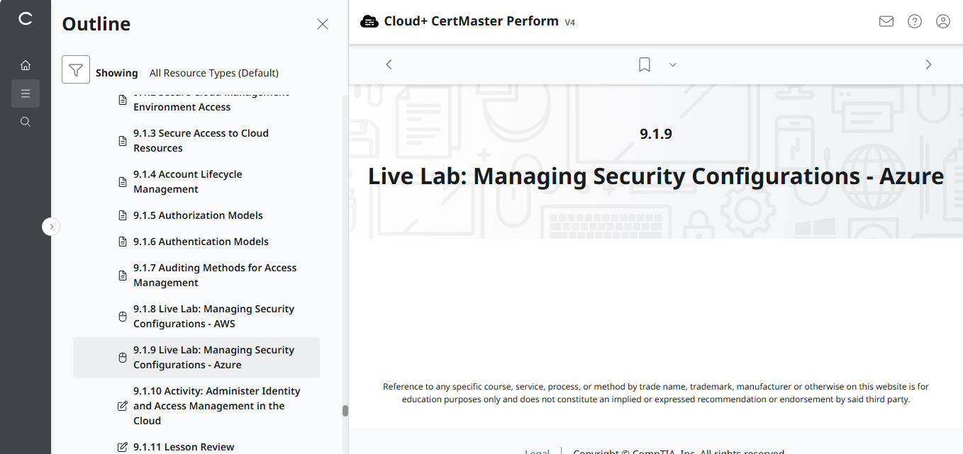CertMaster Perform de CompTIA Cloud+ (CV0-004)