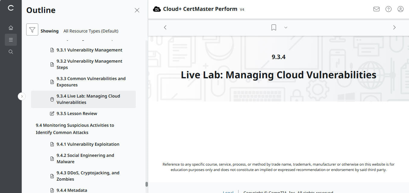 CertMaster Perform de CompTIA Cloud+ (CV0-004)